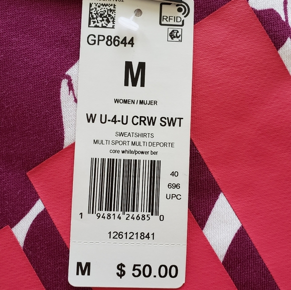 Adidas Zoe Saldana U-4-U Fleece Sweatshirt--Sz M - Picture 11 of 15